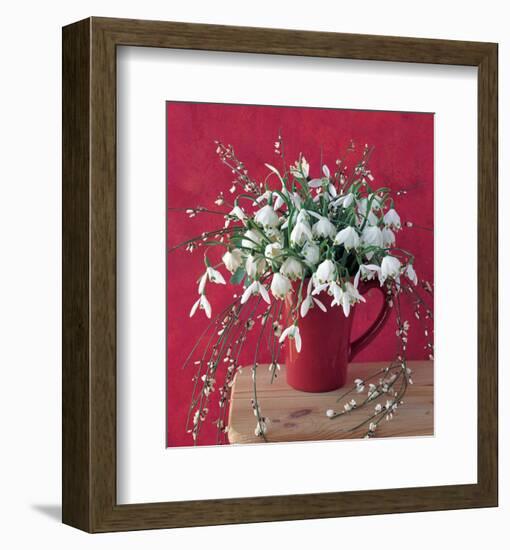 White on Red-null-Framed Art Print