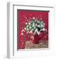 White on Red-null-Framed Art Print