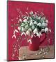 White on Red-null-Mounted Art Print