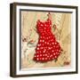 White on Red-Roderick E. Stevens-Framed Giclee Print