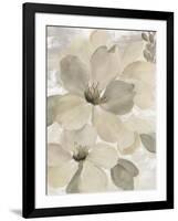 White On White Floral II Crop Neutral-Silvia Vassileva-Framed Art Print