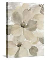 White On White Floral II Crop Neutral-Silvia Vassileva-Stretched Canvas