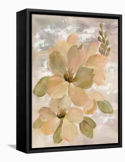 White on White Floral II-Silvia Vassileva-Framed Stretched Canvas