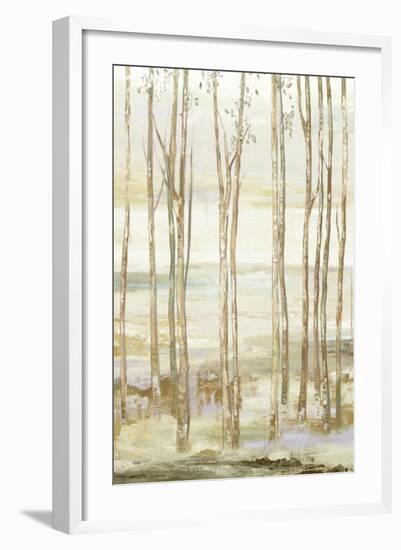 White on white trees-Allison Pearce-Framed Art Print