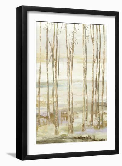 White on white trees-Allison Pearce-Framed Art Print