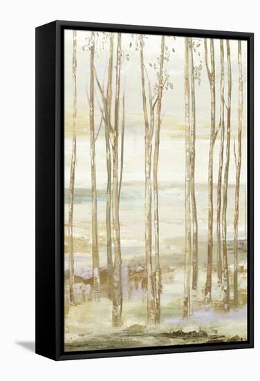 White on white trees-Allison Pearce-Framed Stretched Canvas
