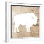 White On Wood Buffalo Mate-Jace Grey-Framed Art Print