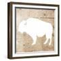 White On Wood Buffalo-Jace Grey-Framed Art Print