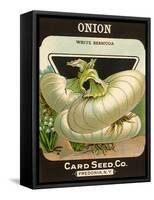 White Onion Seed Packet-null-Framed Stretched Canvas