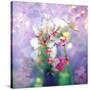 White Orchids in a Vase with Dreamy Texture-Alaya Gadeh-Stretched Canvas