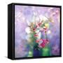 White Orchids in a Vase with Dreamy Texture-Alaya Gadeh-Framed Stretched Canvas