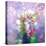 White Orchids in a Vase with Dreamy Texture-Alaya Gadeh-Stretched Canvas