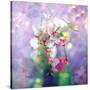 White Orchids in a Vase with Dreamy Texture-Alaya Gadeh-Stretched Canvas