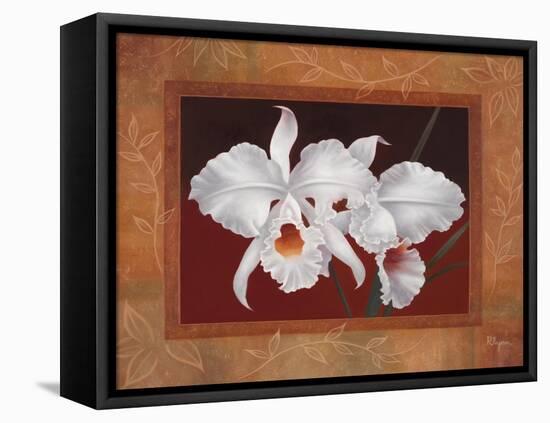 White Orchids-Vivien Rhyan-Framed Stretched Canvas