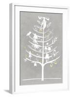 White Ornament Tree II-PI Studio-Framed Art Print