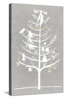 White Ornament Tree II-PI Studio-Stretched Canvas