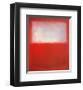 White over Red-Mark Rothko-Framed Art Print