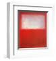 White over Red-Mark Rothko-Framed Art Print