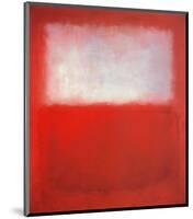 White over Red-Mark Rothko-Mounted Art Print