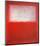 White over Red-Mark Rothko-Mounted Art Print