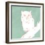 White Owl I-Jacob Green-Framed Art Print