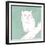 White Owl I-Jacob Green-Framed Art Print