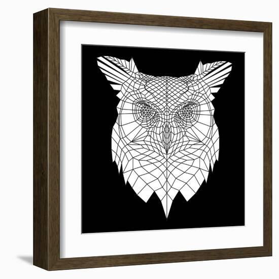 White Owl Mesh-Lisa Kroll-Framed Art Print