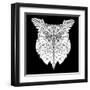 White Owl Mesh-Lisa Kroll-Framed Art Print