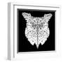 White Owl Mesh-Lisa Kroll-Framed Art Print