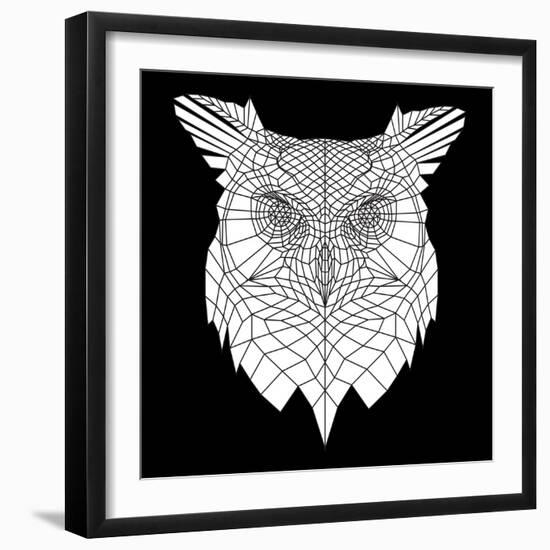 White Owl Mesh-Lisa Kroll-Framed Art Print