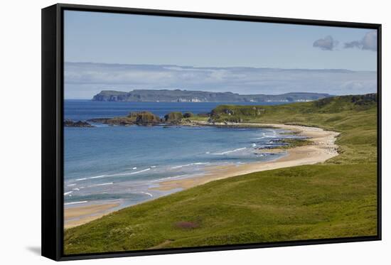 White Park Bay, near Giant's Causeway, County Antrim, Ulster, Northern Ireland, United Kingdom, Eur-Nigel Hicks-Framed Stretched Canvas