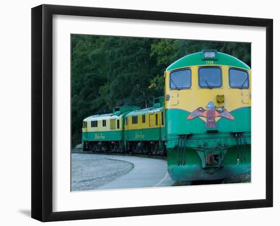 White Pass and Yukon Route Scenic Railroad Locomotive, Skagway, Southeast Alaska, USA-Walter Bibikow-Framed Premium Photographic Print