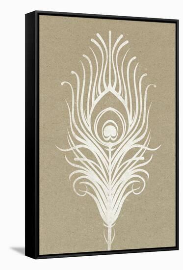 White Peacock Feather-null-Framed Stretched Canvas