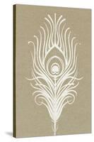 White Peacock Feather-null-Stretched Canvas