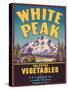 White Peak Vegetable Label - Alamosa, CO-Lantern Press-Stretched Canvas