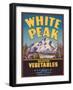 White Peak Vegetable Label - Alamosa, CO-Lantern Press-Framed Art Print