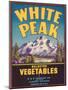 White Peak Vegetable Label - Alamosa, CO-Lantern Press-Mounted Art Print