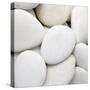 White Pebbles-null-Stretched Canvas