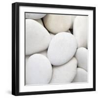 White Pebbles-null-Framed Premium Photographic Print
