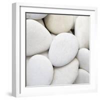 White Pebbles-null-Framed Photographic Print