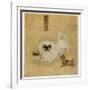 White Pekingese Dog and Puppies as Depicted in an Imperial Dog Book-null-Framed Photographic Print