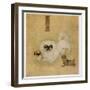 White Pekingese Dog and Puppies as Depicted in an Imperial Dog Book-null-Framed Premium Photographic Print