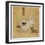 White Pekingese Dog and Puppies as Depicted in an Imperial Dog Book-null-Framed Premium Photographic Print