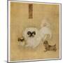 White Pekingese Dog and Puppies as Depicted in an Imperial Dog Book-null-Mounted Premium Photographic Print