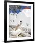 White Pelican in Mykonos Town, Island of Mykonos, Cyclades, Greek Islands, Greece, Europe-Richard Cummins-Framed Photographic Print