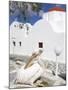 White Pelican in Mykonos Town, Island of Mykonos, Cyclades, Greek Islands, Greece, Europe-Richard Cummins-Mounted Photographic Print