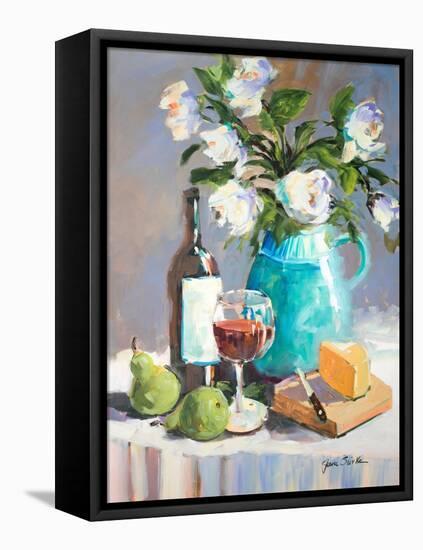 White Peonies I-Jane Slivka-Framed Stretched Canvas