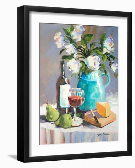 White Peonies I-Jane Slivka-Framed Art Print