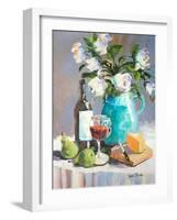 White Peonies I-Jane Slivka-Framed Art Print