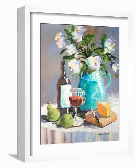 White Peonies I-Jane Slivka-Framed Art Print